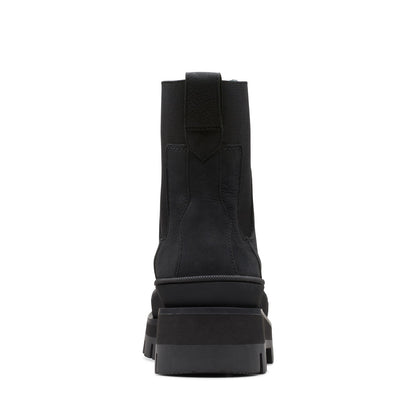 Clarks Orianna 2 Top 26174067 Womens Black Nubuck Slip On Casual Dress Boots