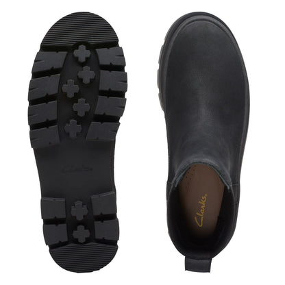 Clarks Orianna 2 Top 26174067 Womens Black Nubuck Slip On Casual Dress Boots