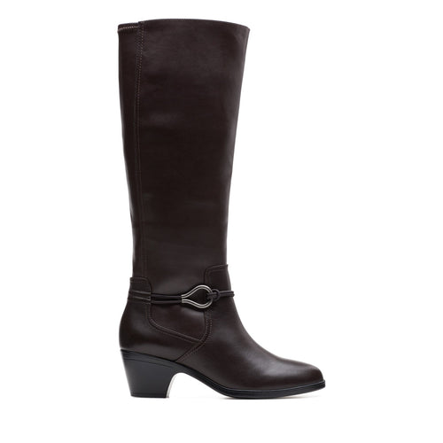 Clarks Emily 2 Sky 26174084 Womens Brown Narrow Leather Knee High Boots