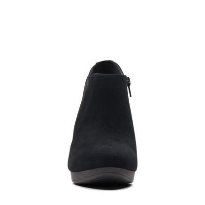 Clarks Ambyr Hope 26174110 Womens Black Suede Zipper Ankle & Booties Boots