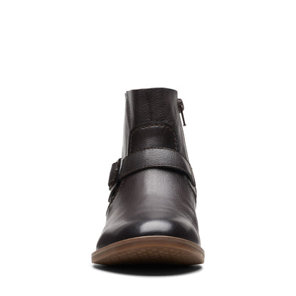 Clarks Camzin Loop 26174151 Womens Brown Wide Leather Ankle & Booties Boots