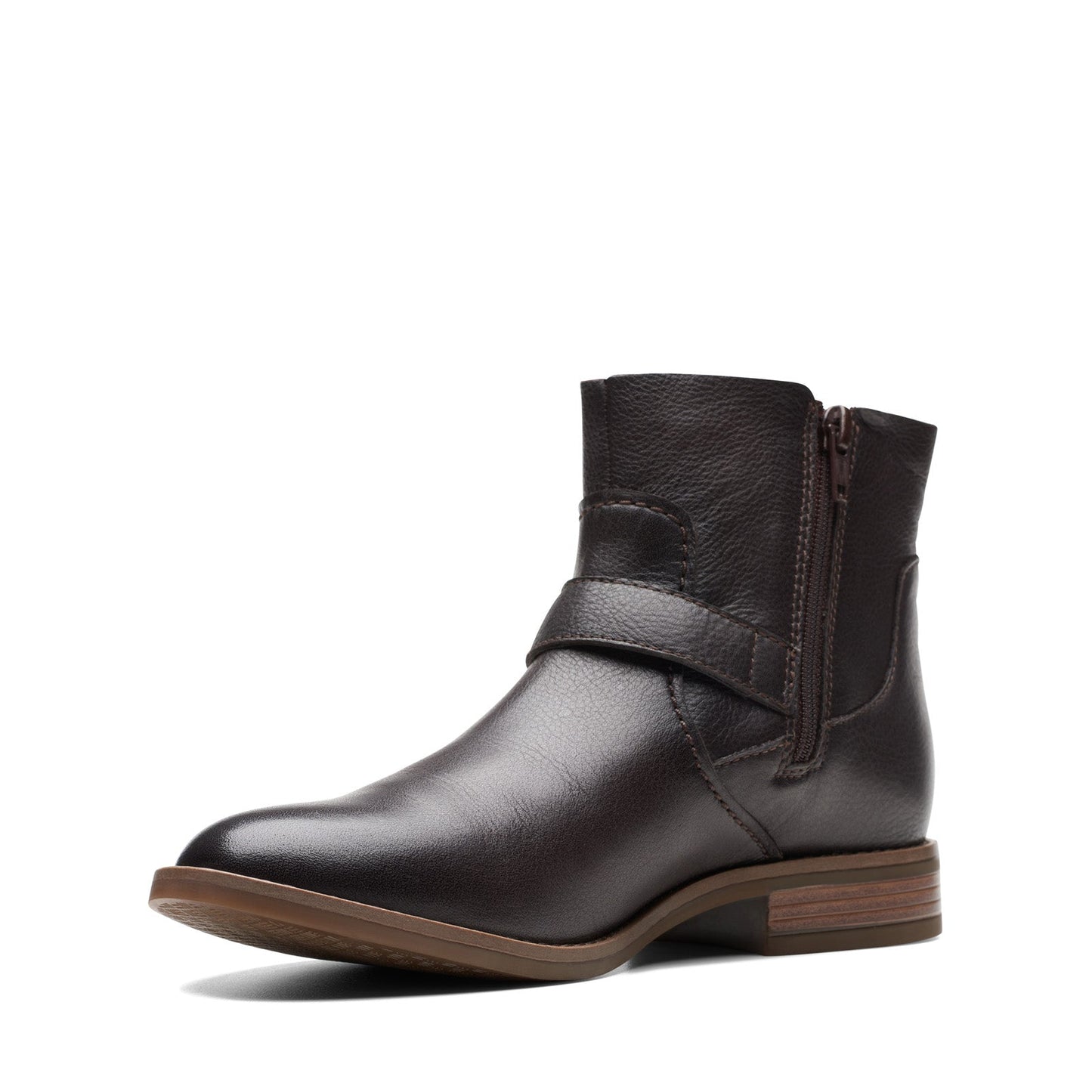 Clarks Camzin Loop 26174151 Womens Brown Wide Leather Ankle & Booties Boots