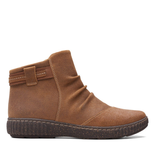 Clarks Caroline Derby 26174160 Womens Brown Suede Ankle & Booties Boots