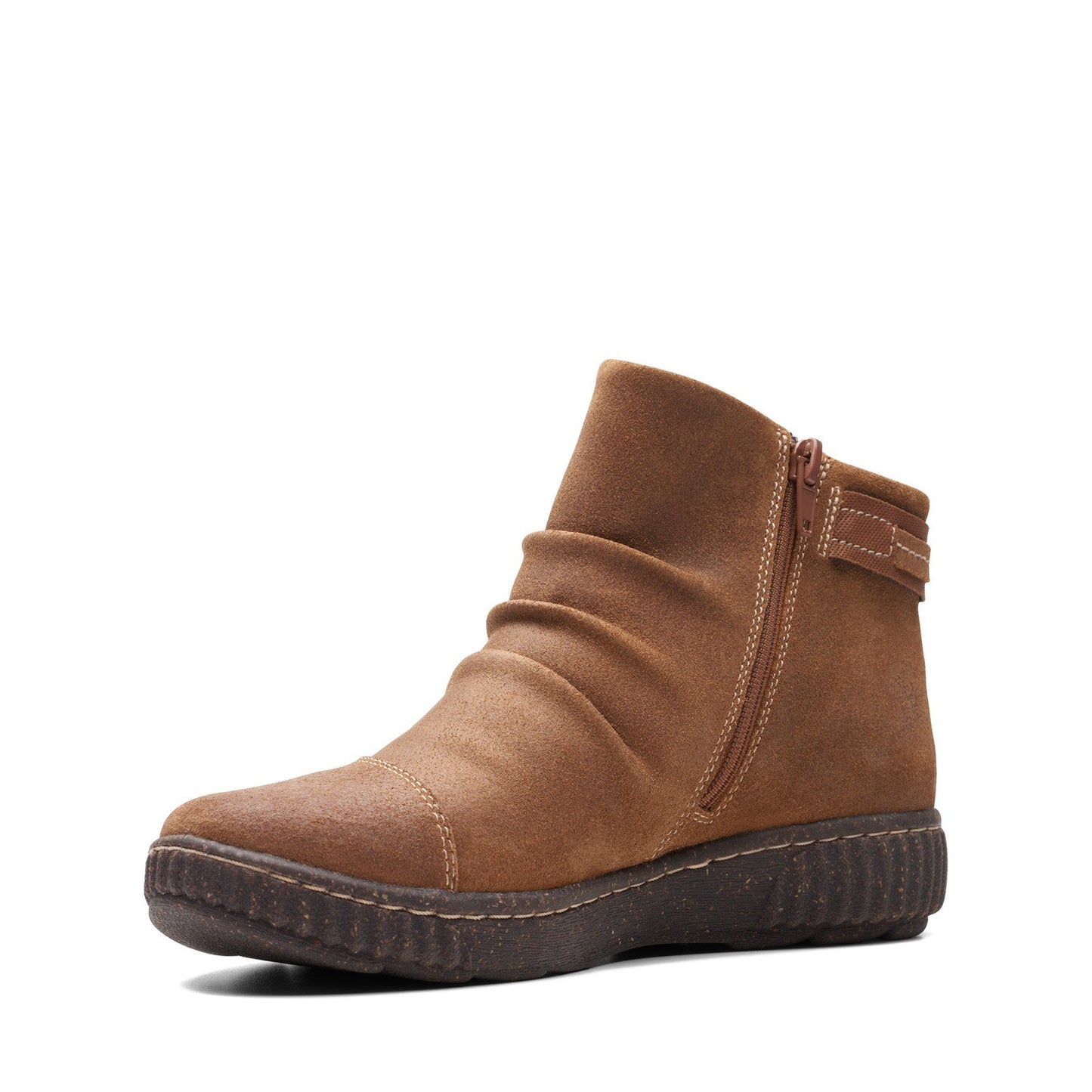 Clarks Caroline Derby 26174160 Womens Brown Suede Ankle & Booties Boots