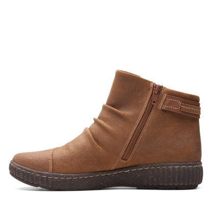 Clarks Caroline Derby 26174160 Womens Brown Suede Ankle & Booties Boots