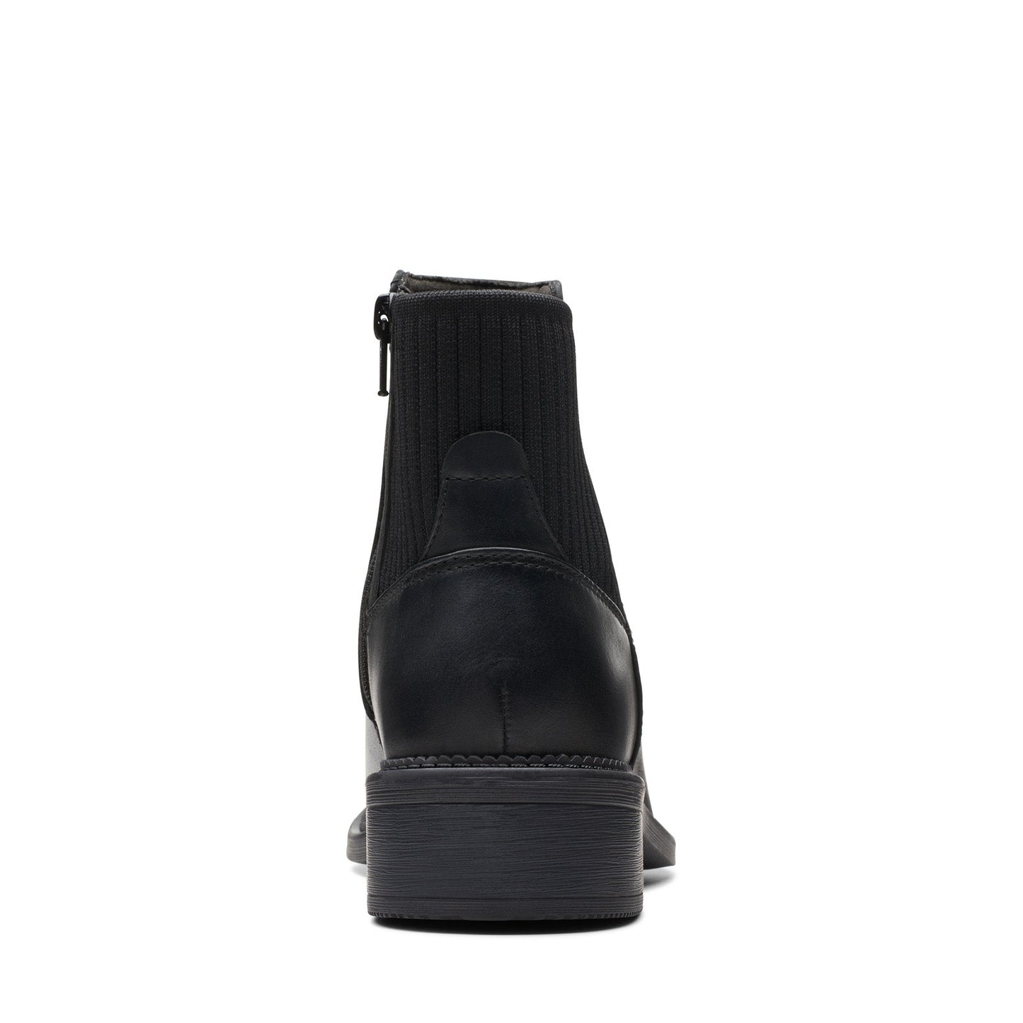 Clarks Maye Palm 26174354 Womens Black Wide Leather Casual Dress Boots
