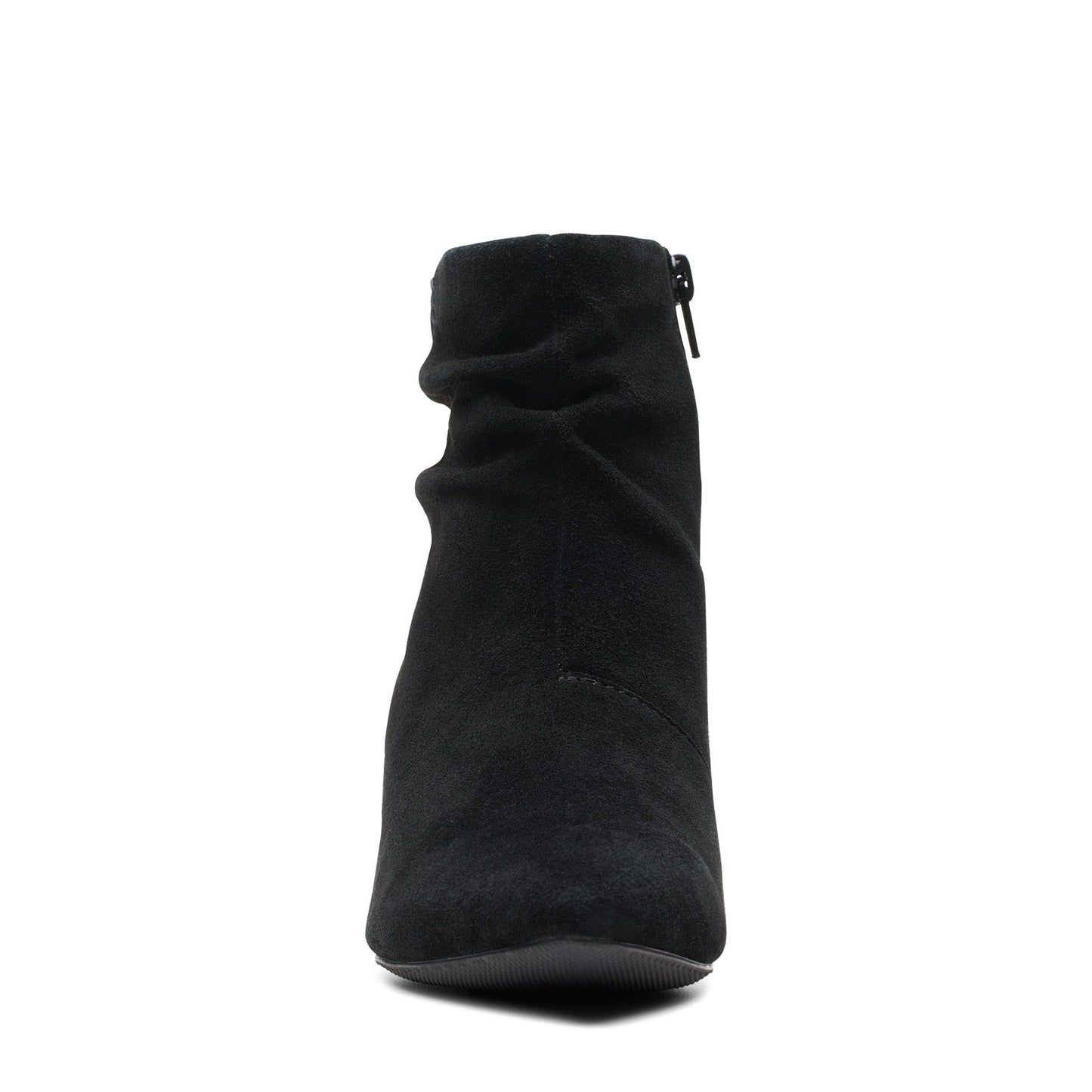 Clarks Teresa Skip 26174445 Womens Black Suede Zipper Ankle & Booties Boots