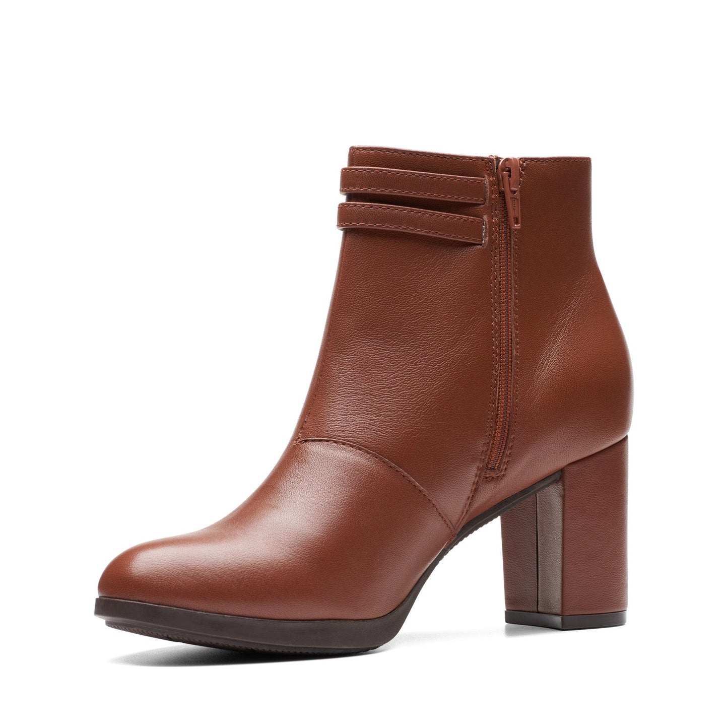Clarks Bayla Light 26174482 Womens Brown Leather Ankle & Booties Boots