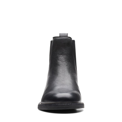 Clarks Cologne Arlo 2 26174767 Womens Black Wide Leather Chelsea Boots