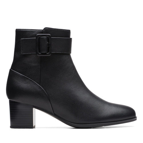 Clarks Loken Zip Waterproof 26174964 Womens Black Wide Ankle & Booties Boots