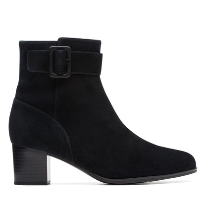 Clarks Loken Zip Waterproof 26174965 Womens Black Wide Ankle & Booties Boots