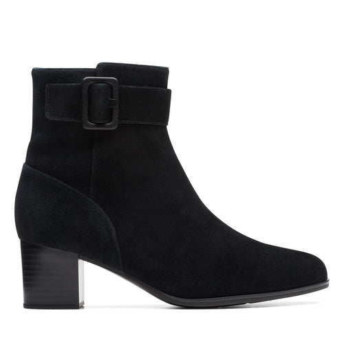 Clarks Loken Zip Waterproof 26174965 Womens Black Wide Ankle & Booties Boots