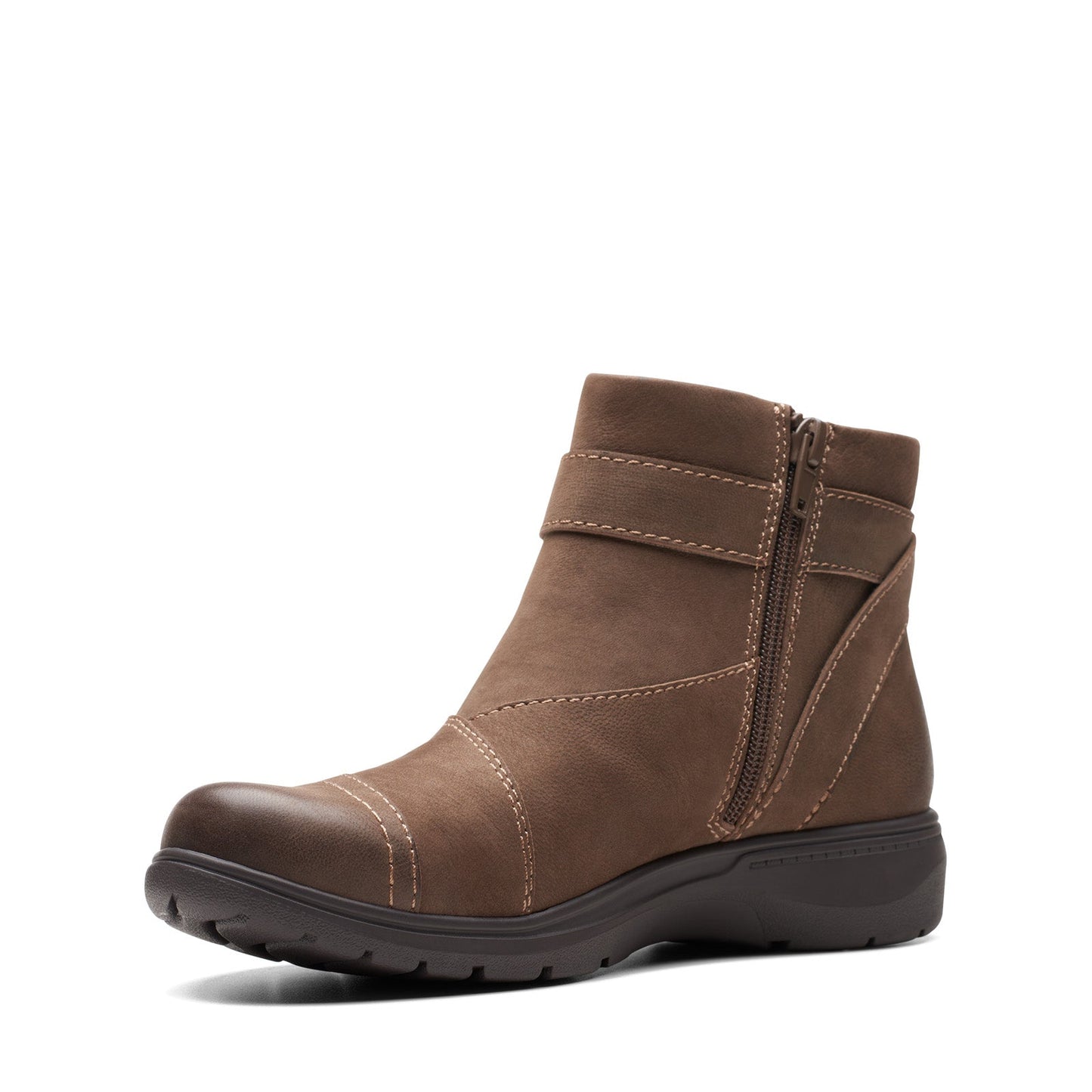 Clarks Carleigh Dalia 26175041 Womens Brown Nubuck Ankle & Booties Boots