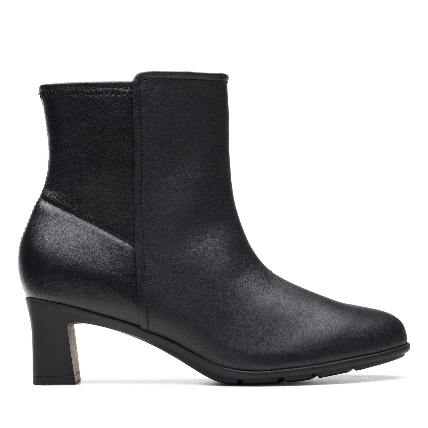 Clarks Neiley Jane 26175177 Womens Black Wide Leather Ankle & Booties Boots