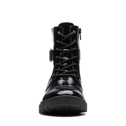 Clarks Calla Dance 26176250 Womens Black Wide Leather Casual Dress Boots