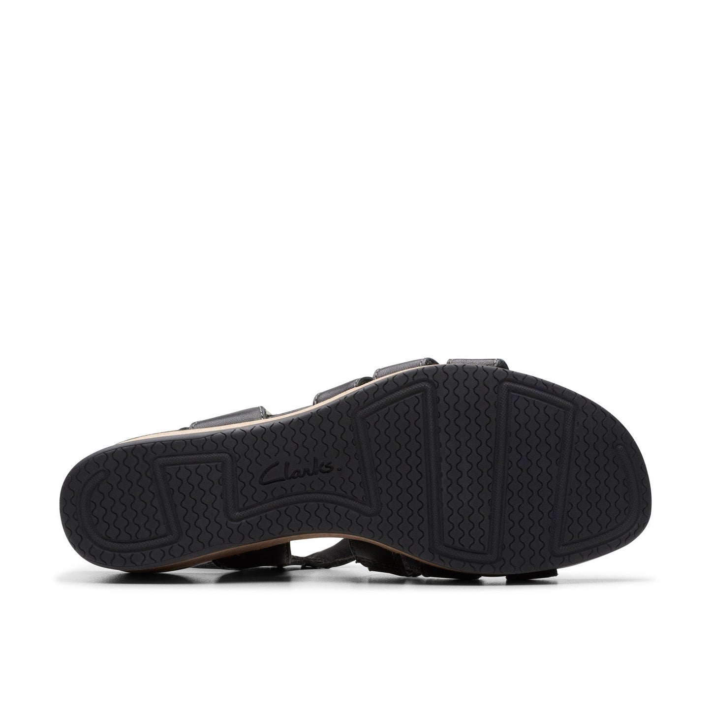Clarks Chelseah Peak 26177069 Womens Black Leather Strap Sandals Shoes