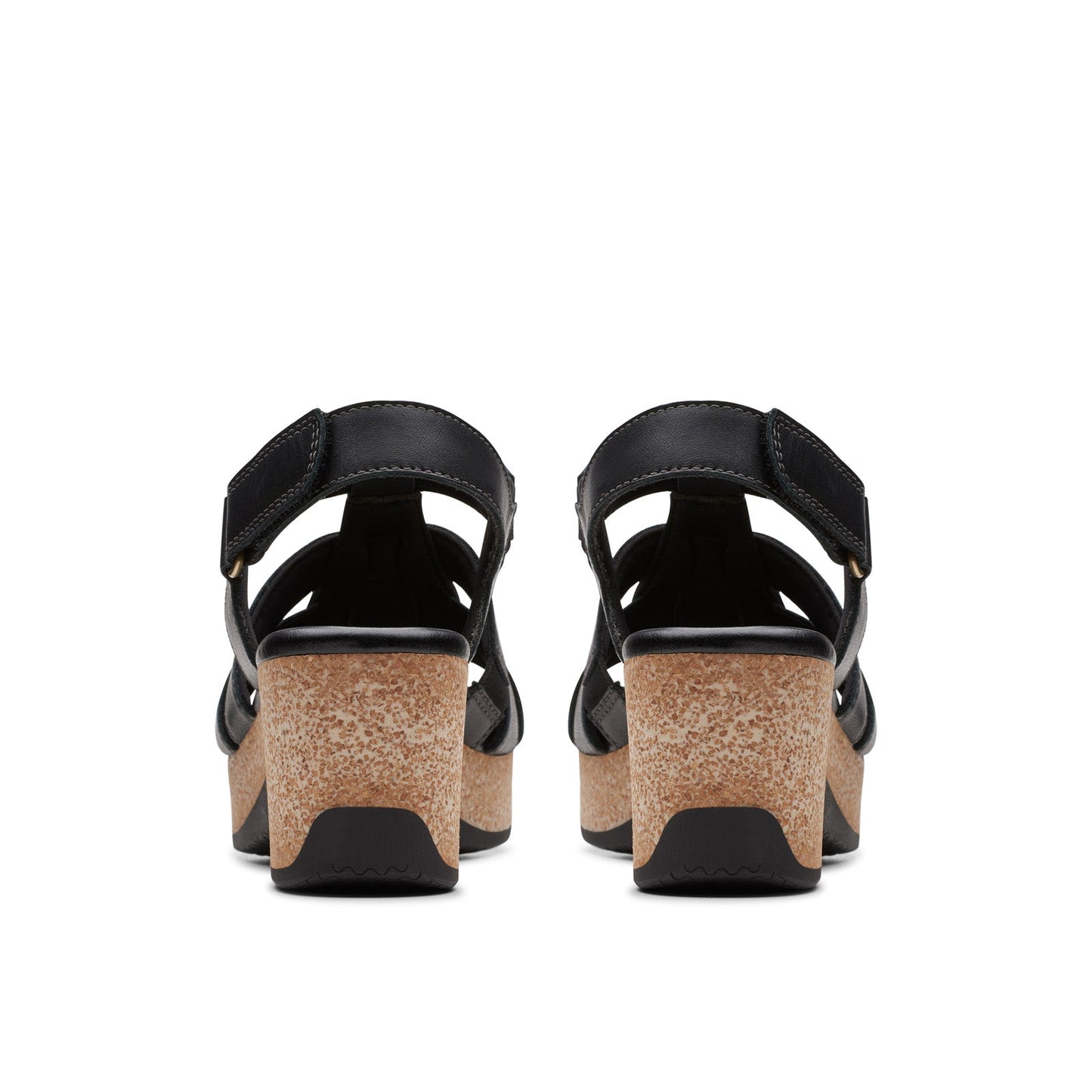 Clarks Chelseah Peak 26177069 Womens Black Leather Strap Sandals Shoes