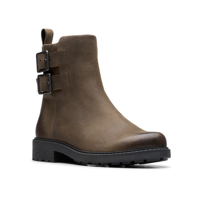Clarks Orinoco 2 Bay 26178857 Womens Brown Leather Ankle & Booties Boots