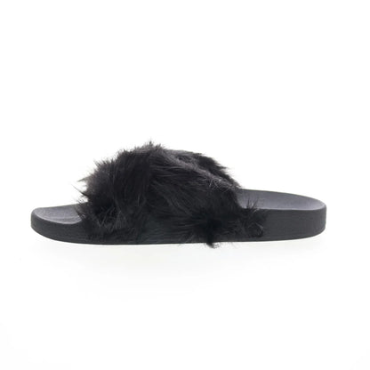 Bearpaw Lauryn 2909W-011 Womens Black Synthetic Slip On Slides Sandals Shoes
