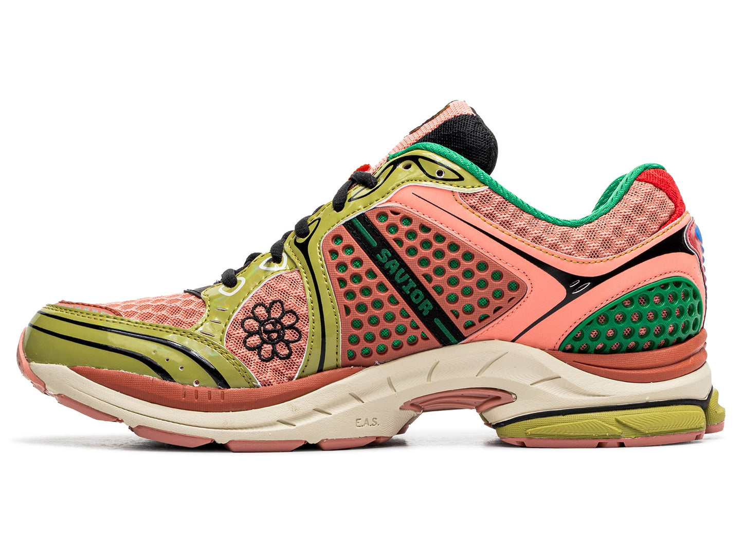 Saucony x Jae Tips Progrid Triumph 4 in Peach / Leaf
