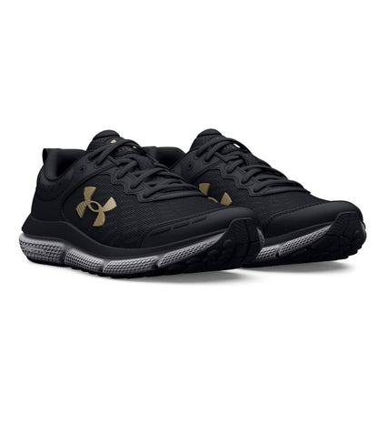 Under Armour Kid's Assert 10 Running Shoes Black/Metallic Gold