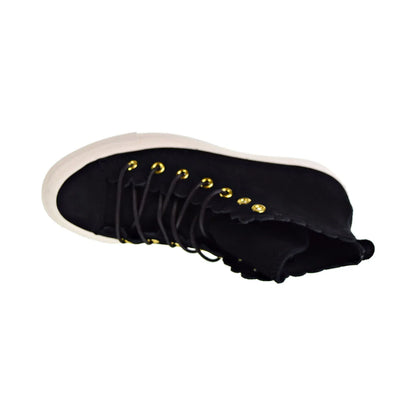 Converse Chuck Taylor All Star Hi Frilly Thrills Suede Women's Shoes Black/Gold