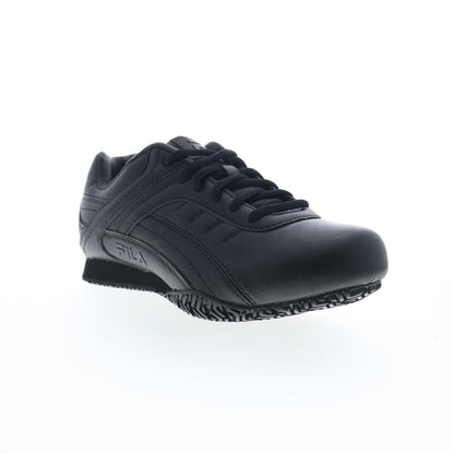 Fila Memory Elleray 5 Slip Resistant Womens Black Wide Athletic Work Shoes