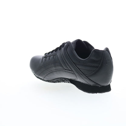 Fila Memory Elleray 5 Slip Resistant Womens Black Wide Athletic Work Shoes