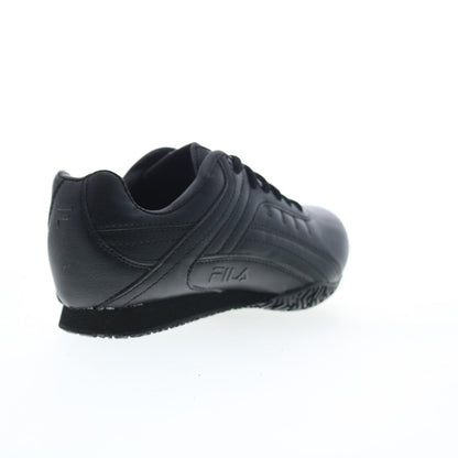 Fila Memory Elleray 5 Slip Resistant Womens Black Wide Athletic Work Shoes