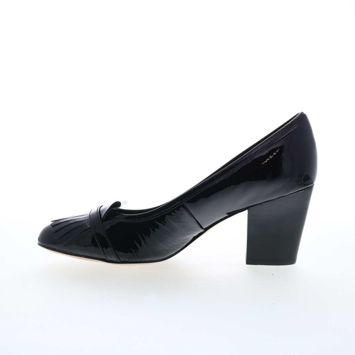 Isola Tara 6229311 Womens Black Leather Slip On Heels Pumps Shoes