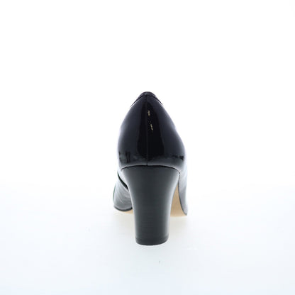 Isola Tara 6229311 Womens Black Leather Slip On Heels Pumps Shoes