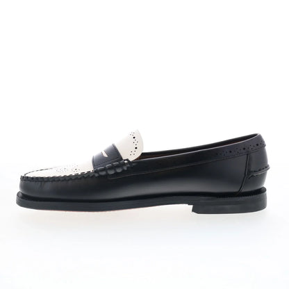 Sebago Dan Perf 73116CW-987 Womens Black Loafers & Slip Ons Penny Shoes