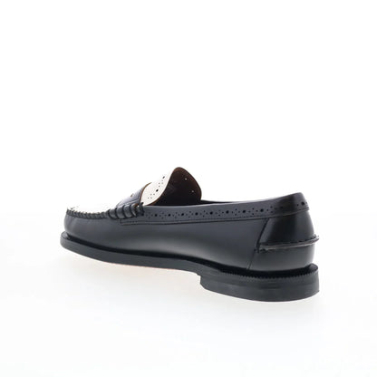 Sebago Dan Perf 73116CW-987 Womens Black Loafers & Slip Ons Penny Shoes