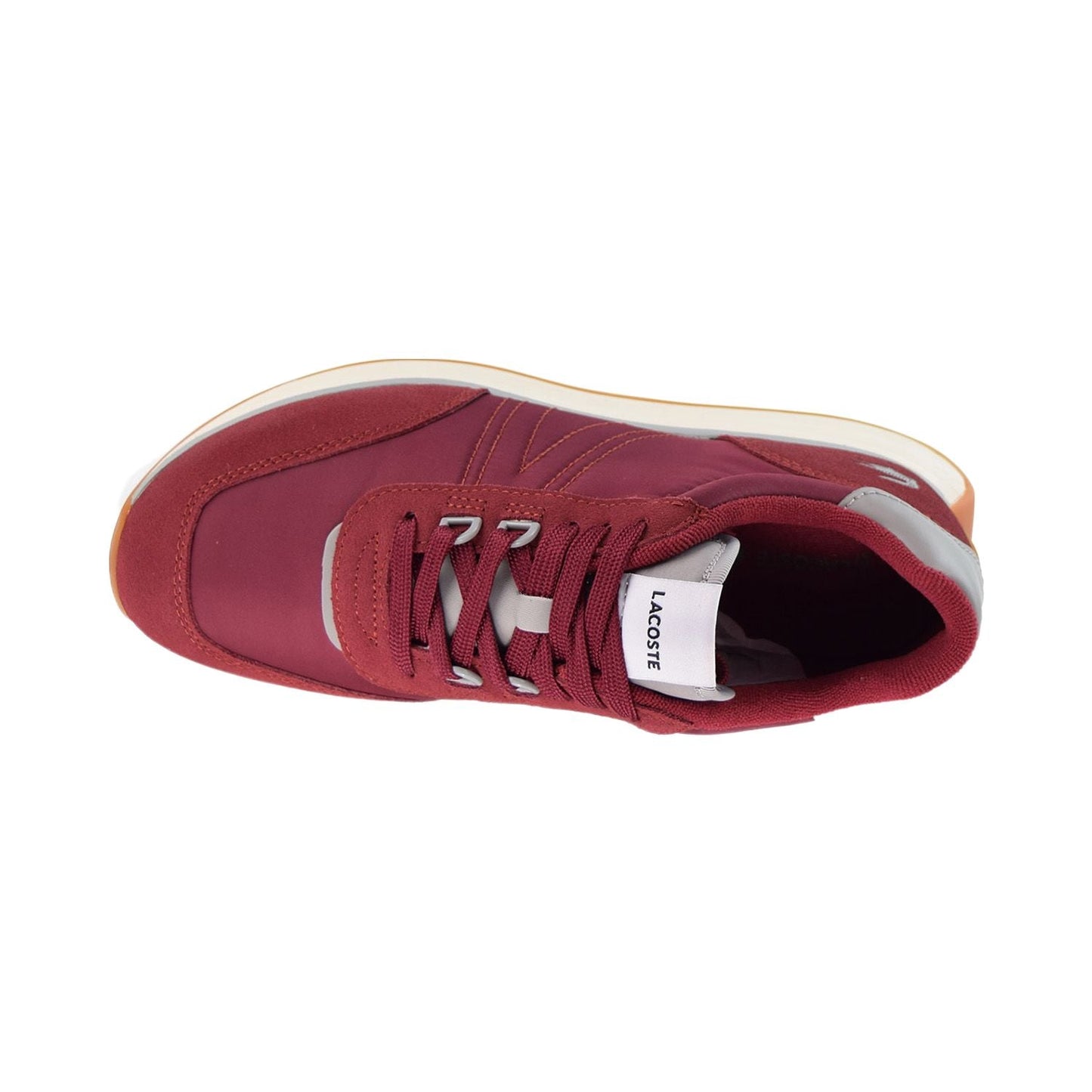 Lacoste L-Spin Deluxe Textile SMA Men's Shoes Burgundy-Off White