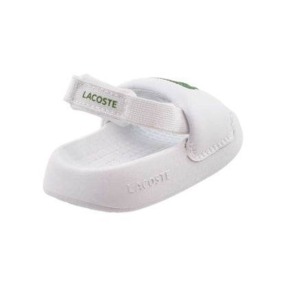 Lacoste Serve Slide 1.0 Toddlers' Sandals White/Green 747cui0002-082