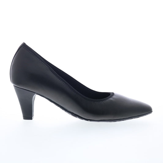 Ros Hommerson Karat 75069-10 Womens Black Narrow Leather Pumps Heels Shoes