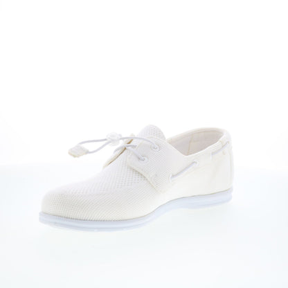 Sebago Monterey 75113RW-911 Womens White Mesh Loafers & Slip Ons Boat Shoes