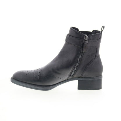 Johnston & Murphy Jeanette 78-51925 Womens Black Leather Casual Dress Boots