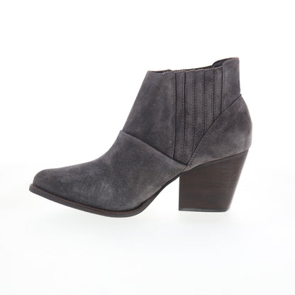 Johnston & Murphy Heeled 78-56516 Womens Gray Suede Ankle & Booties Boots