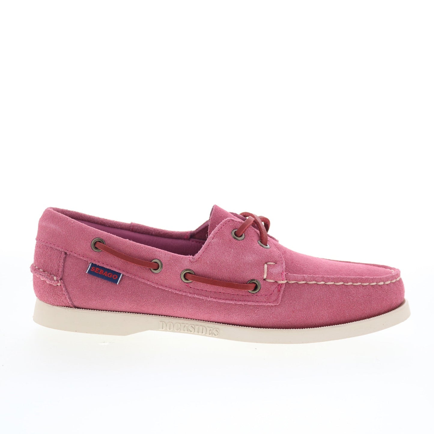 Sebago Portland Roughout Womens Pink Suede Loafers & Slip Ons Boat Shoes