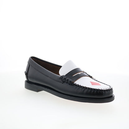 Sebago Classic Dan Gambling Womens Black Loafers & Slip Ons Penny Shoes