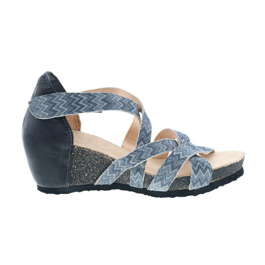 Think! Zilli 82326-N21 Womens Gray Leather Slip On Heeled Sandals Shoes