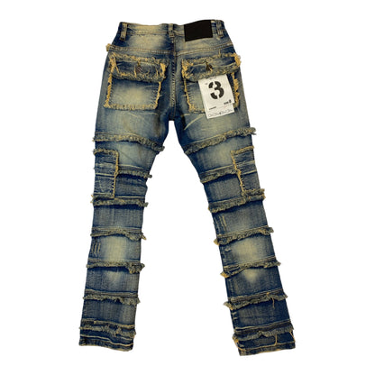 Kids FWRD DENIM CO. Patchwork True Stacked Denim Jeans