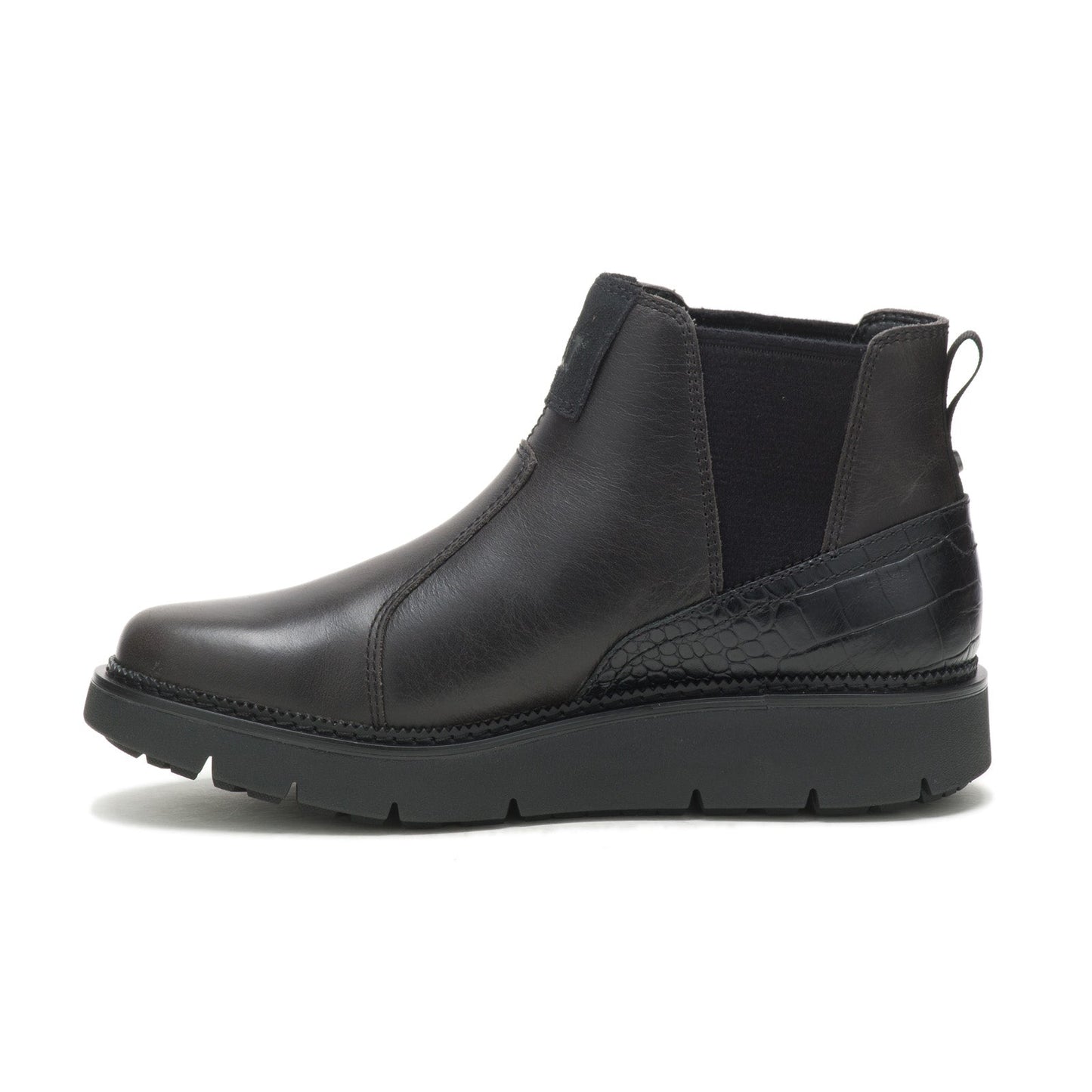 Caterpillar Chariot Chelsea P311824 Womens Black Leather Chelsea Boots