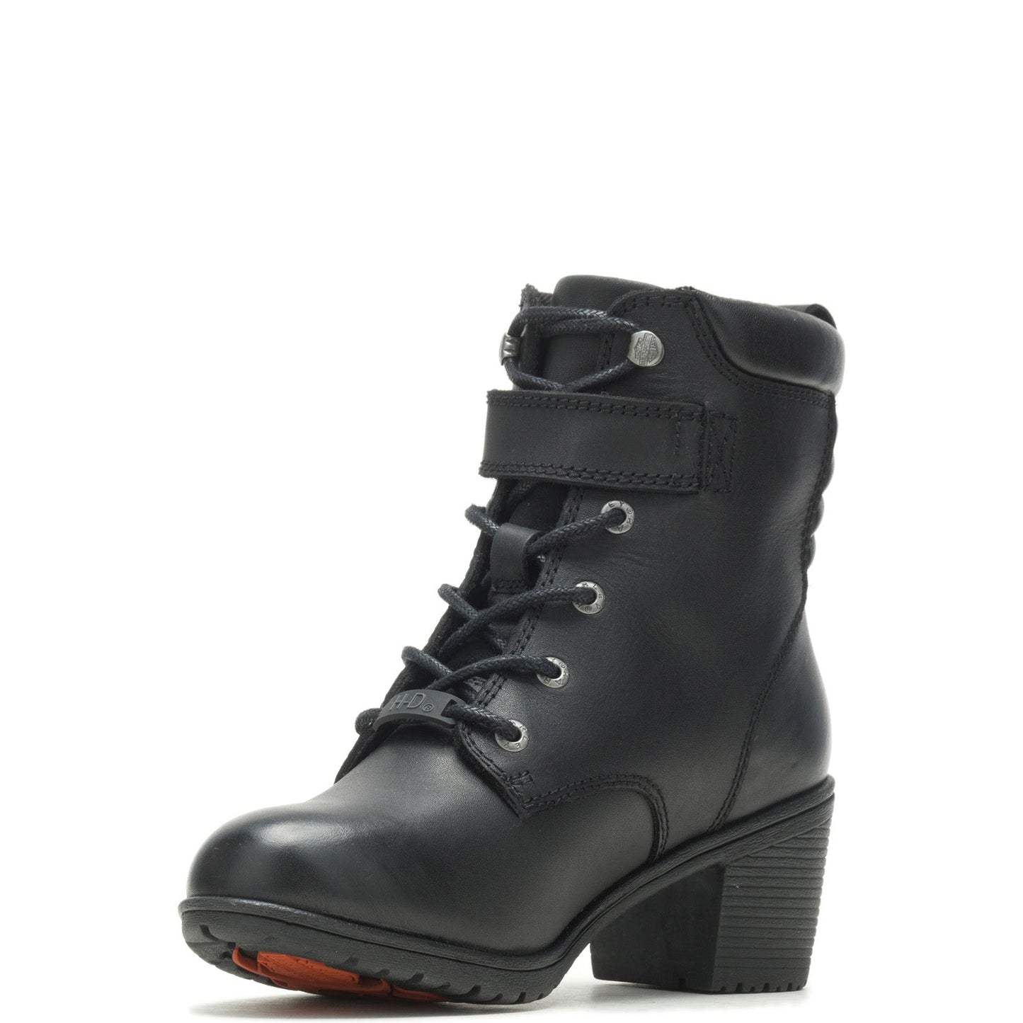 Harley-Davidson Fannin 5" Lace D84642 Womens Black Leather Motorcycle Boots