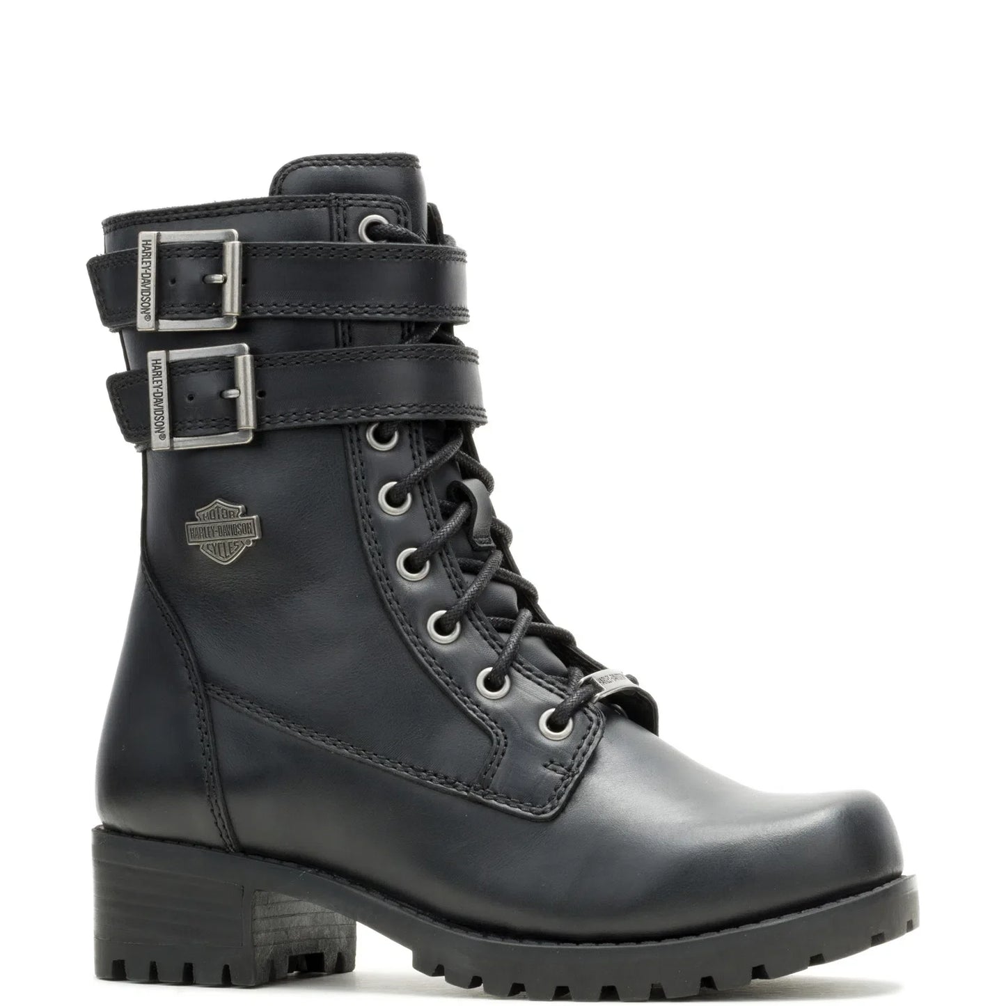 Harley-Davidson Leyton DBL 7.25" D84838 Womens Black Motorcycle Boots