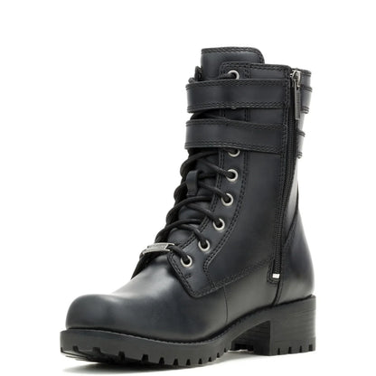 Harley-Davidson Leyton DBL 7.25" D84838 Womens Black Motorcycle Boots