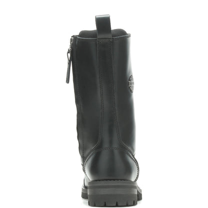 Harley-Davidson Walsen 8" Lace D87256 Womens Black Leather Motorcycle Boots