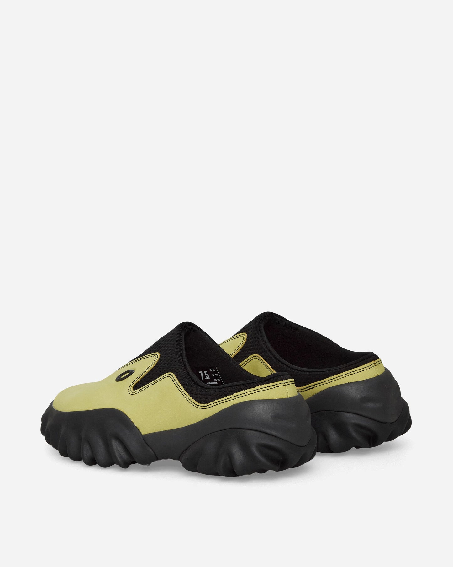 Suede Chop Saw Mules Celery / Black