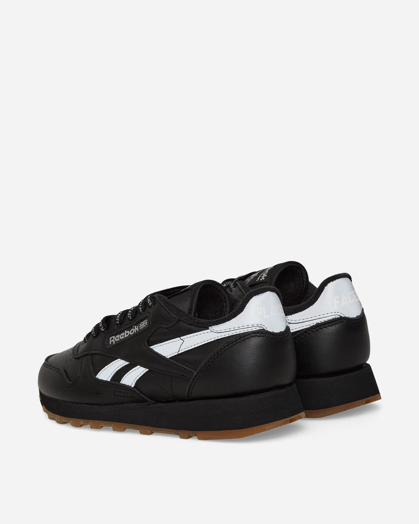 PLACES+FACES Classic Leather Sneakers Black / Silver